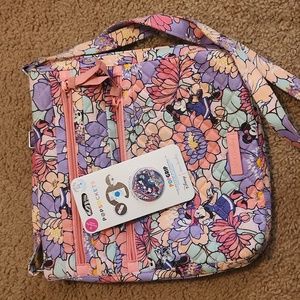 Vera Bradley Bag Triple Zip Hipster Minnie’s Garden Party AND matching POPSOCKET